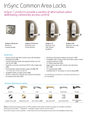 Dormakaba InSync Battery Operated ASM Mortise Lock, Utility Mortise, No Deadbolt, Common, Gala Lever, Right Hand Reverse