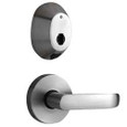 Dormakaba Dormakaba InSync Battery Operated Interconnected Cylindrical Latch and Deadbolt Lock, Unit, Electronic RFID Keys, Gala Lever, Right Hand, Satin Chrome RI5100G-26D