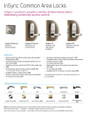 Dormakaba Dormakaba InSync Battery Operated Interconnected Cylindrical Latch and Deadbolt Lock, Unit, Electronic RFID Keys, Continental Lever, Right Hand, Satin Chrome RI6100C-26D