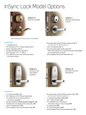 Dormakaba InSync Battery Operated Interconnected Cylindrical Latch and Deadbolt Lock, Unit, Gala Lever, Right Hand