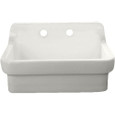 American Standard 30 x 22-Inch Vitreous China 2-Hole Single-Bowl Country Kitchen Sink - AMS-9062008