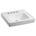 American Standard Decorum Wall-Hung EverClean Sink With 4-Inch Centerset and Extra Left-Hand Hole - AMS-9024024EC