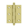 Deltana CH2520 Cabinet Hinge, 2-1/2 x 2", with Ball Tips (Pair)