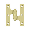 Deltana OK3025B Olive Knuckle 3" x 2-1/2" Hinge, Solid Brass (Each)
