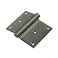Deltana DHS3035 Half Surface Hinge, 3" x 3-1/2", Solid Brass (Pair)