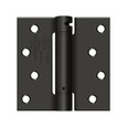 Deltana DSH44 Single Action Spring Hinge (Pair), 4" x 4" Square Corner, Steel, UL Listed