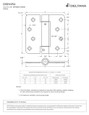 Deltana Deltana DSH4R4 Single Action Spring Hinge (Pair), 4" x 4" x 1/4" Radius Corner, Steel, UL Listed DEL-DSH4R4