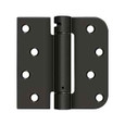Deltana Deltana DSH4SR5 Single Action Spring Hinge (Pair), 4" x 4" x 5/8" Radius x Square, Steel, UL Listed DEL-DSH4SR5