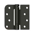 Deltana Deltana DSH4SR5 Single Action Spring Hinge (Pair), 4" x 4" x 5/8" Radius x Square, Steel, UL Listed DEL-DSH4SR5