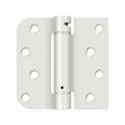 Deltana Deltana DSH4SR5 Single Action Spring Hinge (Pair), 4" x 4" x 5/8" Radius x Square, Steel, UL Listed DEL-DSH4SR5