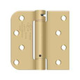 Deltana Deltana DSH4SR5 Single Action Spring Hinge (Pair), 4" x 4" x 5/8" Radius x Square, Steel, UL Listed DEL-DSH4SR5