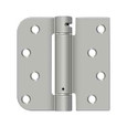 Deltana Deltana DSH4SR5 Single Action Spring Hinge (Pair), 4" x 4" x 5/8" Radius x Square, Steel, UL Listed DEL-DSH4SR5