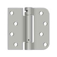 Deltana Deltana DSH4SR5 Single Action Spring Hinge (Pair), 4" x 4" x 5/8" Radius x Square, Steel, UL Listed DEL-DSH4SR5