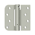 Deltana Deltana DSH4SR5 Single Action Spring Hinge (Pair), 4" x 4" x 5/8" Radius x Square, Steel, UL Listed DEL-DSH4SR5