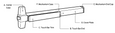 Von Duprin 99 Series Grooved Case Rim Exit Device - 3-Foot Von Duprin 99 Series Grooved Case Rim Exit Device - 3-Foot