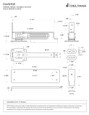 Deltana DASH95 Spring Hinge dimensional drawing — overall dimensions, cover plate, and back plate measurements, drawing not to scale