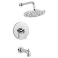 American Standard Studio S 1.8 gpm/6.8 L/min Tub and Shower Trim Kit With Rain Showerhead, Double Ceramic Pressure Balance Cartridge With Lever Handle - AMS-TU105508