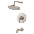 American Standard Studio S 1.8 gpm/6.8 L/min Tub and Shower Trim Kit With Rain Showerhead, Double Ceramic Pressure Balance Cartridge With Lever Handle - AMS-TU105508