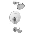 American Standard Serin 1.75 gpm/6.6 L/min Tub and Shower Trim Kit With Water-Saving 3-Function Shower Head, Double Ceramic Pressure Balance Cartridge With Lever Handle - AMS-TU064508