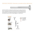 Von Duprin 9950WDC Series - 3 ft Grooved Case Wide Stile Concealed Vertical Cable Exit Device for Woods Doors