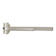 Von Duprin 9875 4 ft Smooth Case Wide Stile Mortise Exit Device with Hex Key Dogging, Satin Stainless Steel finish, push-bar side view