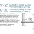 Adams Rite 3100 Series 42" Fire-Rated Surface Vertical Rod Exit Device