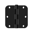 Deltana Deltana S35R5 3-1/2" x 3-1/2" x 5/8" Radius Hinge, Residential Thickness, Steel (Pair) DEL-S35R5