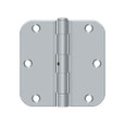 Deltana Deltana S35R5N 3-1/2" x 3-1/2" x 5/8" Radius Hinge, NRP, Residential Thickness, Steel (Pair) DEL-S35R5N