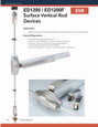 TownSteel 1000 Series EF1200 - Fire Rated 48" x 84" Heavy Duty Grade 1 Surface Vertical Rod Exit Device