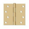 Deltana Deltana S44-R 4" x 4" Square Hinge, Residential Thickness, Steel (Pair) DEL-S44-R