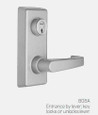 Precision Hardware Inc (PHI) 5208 Series - 36" Key Controls Lever, Surface Vertical Rod Exit Device, Reversible
