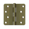 Deltana Deltana S44R4N 4" x 4" x 1/4" Radius Hinge, NRP, Residential, Steel (Pair) DEL-S44R4N