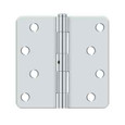 Deltana Deltana S44R4N 4" x 4" x 1/4" Radius Hinge, NRP, Residential, Steel (Pair) DEL-S44R4N