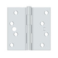 Deltana S44-RS 4" x 4" Square Hinge, Residential Thickness, Security, Steel (Pair)