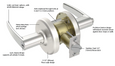 Corbin Russwin CLX3320 Privacy Cylindrical Lever Lock