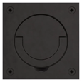 Baldwin 0397 SOL Flush Cup Handle with Solid Spindle Ring Pull, 102 Oil Rubbed Bronze finish, square plate with four corner screws