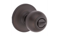 Kwikset 300P Polo Privacy Door Knob, Interior Bed/Bath Lock, 6AL Latch & RCS Round Corner Strike