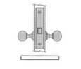 Baldwin 6318003L Left Hand Interior Passage 2-1/2" Backset Mortise Lock Body