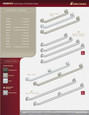 Deltana Deltana 88GB36 Grab Bar, 88 Series, 36" with Center Post DEL-88GB36
