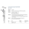 Rockwood 557 Lever Extension Flush Bolt