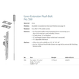 Rockwood 550 Lever Extension Flush Bolt