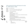 Rockwood 2849 Self Latching Flush Bolt with Bttom Fire Bolt for Metal Doors