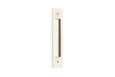 Emtek Modern Rectangular Flush Pull for Door Pull (Opposite Side) in Polished Nickel (US14), front view on white background