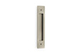 Emtek Modern Rectangular Flush Pull for Door Pull (Opposite Side) in Satin Nickel (US15), front view on white background