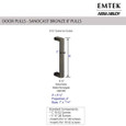 Emtek Emtek Rustic Modern Rectangular Bronze 8-3/4" Door Pull EMTEK-RUSTIC-MODERN-RECTANGULAR-BRONZE-DOOR-PULLS