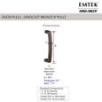 Emtek Rustic Modern Arched Bronze 8" Door Pull