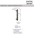 Emtek Emtek Nunez Bronze 8" Door Pull EMTEK-NUNEZ-BRONZE-DOOR-PULLS