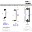 Emtek Rod Bronze 8" Door Pull
