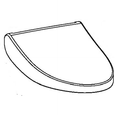 Toto C100 Washlet Elongated Lid Assembly, Cotton White