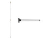 Falcon 1692NL-OP/HB-OP Concealed Vertical Rod Exit Device, 36 in., 628 Aluminum Anodized finish, showing full-length vertical rod assembly alongside touchbar